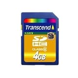 Transcend 4GB Secure Digital High Capacity (SDHC) Card - (Class 6) - 150x - 4 GB