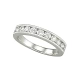 14K White Gold Diamond Wedding/Anniversary Band - 0.75 Ct.