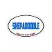 SHEPADOODLE - Bad to the Bone - Dog Breed Euro - Window Bumper Sticker