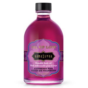 Oil of Love Kissable Massage Oil by Kamasutra Rasberry Kiss 3.4oz (New packaging as shown in the picutre)