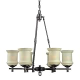 Forte Lighting 2180-06-32 Antique Bronze Transitional Transitional 6 Light Up Lighting Chandelier