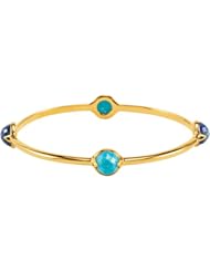 Missoma Bangle in Amethyst Peridot Turquoise and Pink Tourmaline