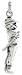 Sterling Silver Little Leaguer Pendant, 1 1/8 (28mm) tall