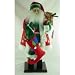 Gourmet Food : 24 inch tall Fabric Santa Figure w/Stocking Handcrafted