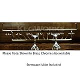 6 Channel Overhead Stemware Rack - Chrome