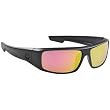 Spy Logan Sunglasses - Spy Optic Steady Series Fashion Eyewear - Matte Black/Grey with Red Spectra Mirror