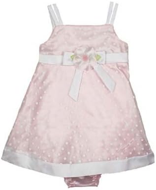 Pink Satin Baby Dress Special Occasion A-line Dress and Bloomers (Size 18M)