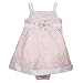 Baby Easter Dress - Pink Satin A-line Dress and Bloomers with White Shantung Sash (18...