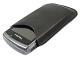 iTALKonline GENUINE Rim BLACK BlackBerry Koskin Leather Pocket Pouch Case w ....