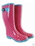 Image of PINK SPOT WELLINGTON BOOTS