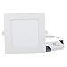 Lemonbest Soft white 6W Dimmable LED Panel Light Square Recessed Downlight Warm White + LED Driver