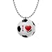 1 Inch Button Necklace of I Love Soccer (Hertha Berlin, Atletico Madrid, Olympique Marseille, Shakhtar Donetsk, Hamburg SV, AZ Alkmaar, Werder Bremen, Nacional, Deportivo Toluca, Panathinaikos, Libertad) - Football