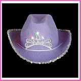 Children's Purple Blinking Tiara Cowboy Hat