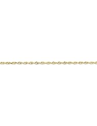 10k Yellow Gold 24in 2.25mm D/C Extra-Lite Rope Necklace Chain. Metal Wt- 6.13g