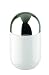 Typhooon Capsule Gloss White Glazed Ceramic Medium Storage Canister with Stainless Steel Airtight Lid