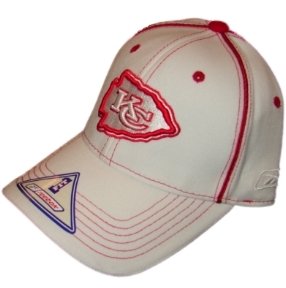 Kansas City Chiefs Reebok Hat Cap White Red Flexfit