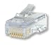 Channel Master Connector, RJ45 Clear Crimp On, Solid Cable