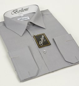 Elegant Men’s Button Down Light Gray Dress Shirt Elegant Men’s Button Down Light Gray Dress Shirt