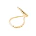 Spinningdaisy Gold Plated Double Layer Crystal Cross Ring