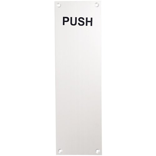 Door Push Plate  Brushed Aluminum Picture