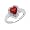 7MM 1.30 CT Garnet Ring In Sterling Silver In Size 7 (Available in Sizes 6 - 9)