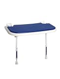 AKW ADA Rectangular Fold Up Shower Seat, Blue
