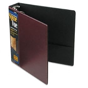 SpineVue Round Ring View Binder, 2 Capacity, Maroon