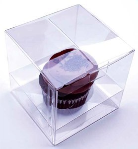 Crystal Clear Cupcake Box Set - Clear - Standard - Holds 1