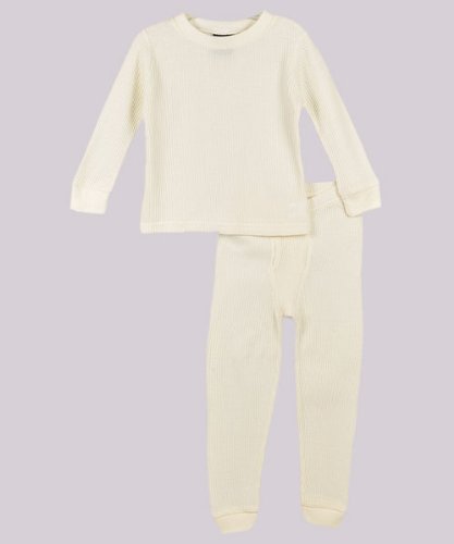 Snozu Basics Boys 2-Piece Performance Thermal Long Underwear (Sizes 4 - 7) - natural, 7