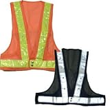 One-size fit all Safety Vest with 16 unbreakable LED flashing lights! Color: BLUE only