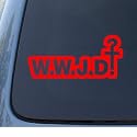 WWJD - What Would Jesus Do? - Vinyl Decal Sticker #1309 | Vinyl Color: Red