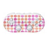 Peach Dots Design Nintendo Wii Classic Controller Protector Skin Decal Sticker