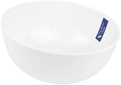 Stanley Brothers 6" Over 40% Bone Meal Fine Bone China White Soup/Cereal Straight Bowl Set of 4
