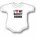 I Love My Basett Hound Baby Ultrasoft Onesie