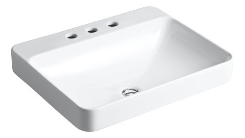 Kohler K-2660-8-0 Vox Rectangle Deck White