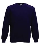 Fruit of the Loom adult raglan sweatshirt (X-Large, Purple)