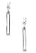 White Ice - Sterling Silver Stylish Straight Parallel Bars with Diamonds Earrings