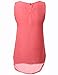 J.TOMSON Womens Sleeveless Chiffon Sheer Blouse