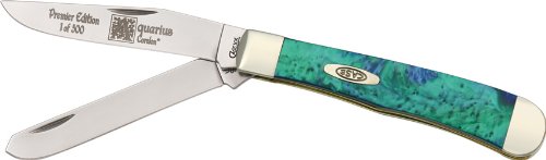 Case Cutlery 9254AQ Aquarius Corelon Trapper Pocket Knife With Stainless Steel Blades Blue and Green mixed Corelon Case Cutlery 9254AQ Aquarius Corelon Trapper Pocket Knife With Stainless Steel Blades Blue and Green mixed Corelon