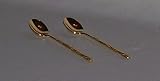 Heavy Gold Demitasse Spoon (2) Spoons Thin Swirl