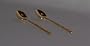 Heavy Gold Demitasse Spoon (2) Spoons Thin Swirl