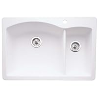 Blanco 440200 - Diamond 1-1/2 Bowl Silgranit Drop-In/Undermount White