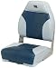 Standard Mid Back Boat Seat with Logo, Sand/Brown