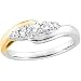 14K Two Tone Gold Diamond Bridal Anniversary Band Ring (0.50 ctw, G-H, SI1)