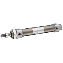 SMC CM2 Series Stainless Steel Air Cylinder, Round body, Double Acting, Integrated Clevis Mounting, Switch Ready, Cushioned