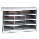 Safco 9254GR Steel E-Z Stor Project Center, 12 Compartments, Gray, 25-3/4h