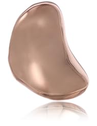 Ladys 18kt Rose Gold Plated Stainless Steel  Oval Shape Ring, Size 8