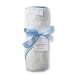 SwaddleDesigns Organic Cotton Hooded Towel - Pastel Blue Mod Circles on Ivory