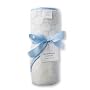 SwaddleDesigns Organic Cotton Hooded Towel - Pastel Blue Mod Circles on Ivory