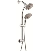 Ana Bath SB2423230CP DRILL-FREE Slide Bar with Handheld Shower and Showerhead Combo Kit, Chrome Plated Finish